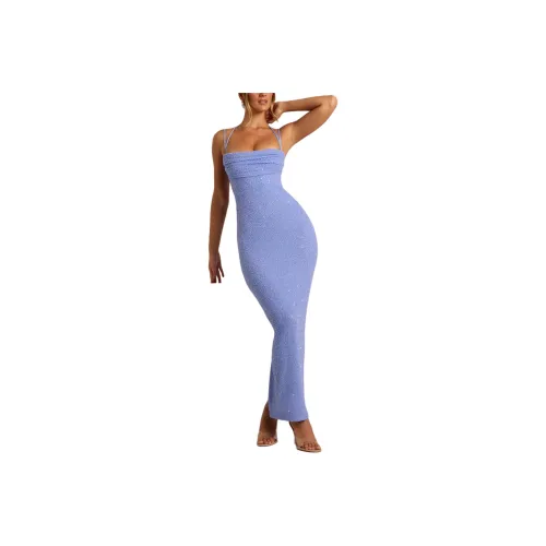 OH POLLY MONTE CARLO Slip Dresses Women's Powder Blue