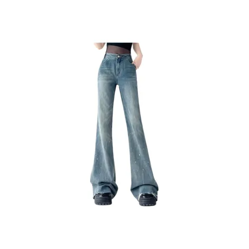 LIGEMAN Jeans Women's Washed Blue