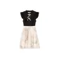 Black New Chinese Style Flying Sleeve Dress