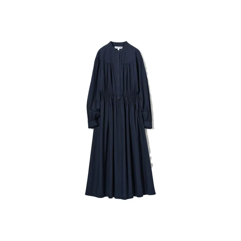 UNIQLO Long-Sleeved Dresses Women's Navy Blue-0