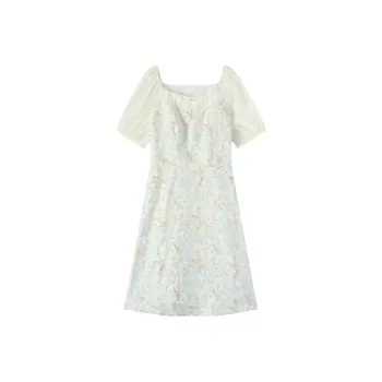 EICHITOO Short Sleeved Dresses Women's Light Blue Pattern