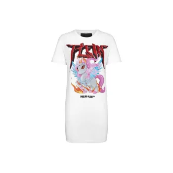 PHILIPP PLEIN Short Sleeved Dresses Women's White