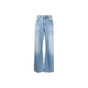 Acne Studios Logo Patch Loose Fit Jeans