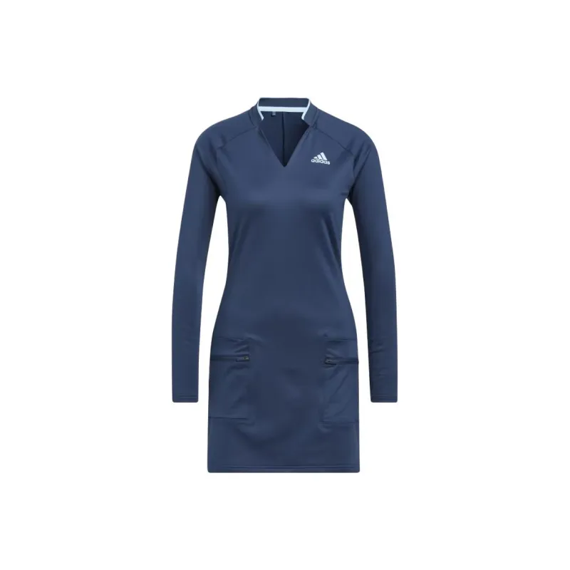 Adidas Long-Sleeved Dresses Women's Navy Blue-0