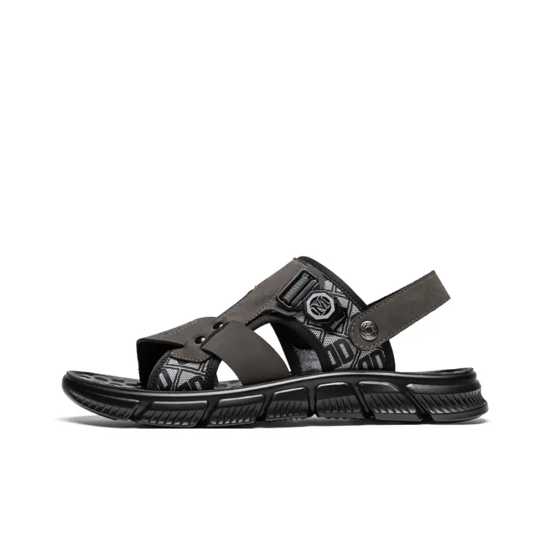 Abango Beach Sandals Men Black-4
