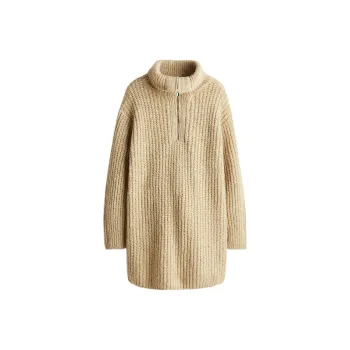 H&M Long Sleeved Dress Women's Beige