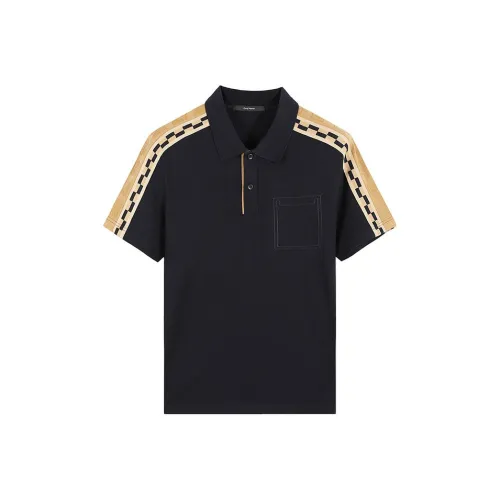 DAVID NAMAN T Shirts Men Navy Blue