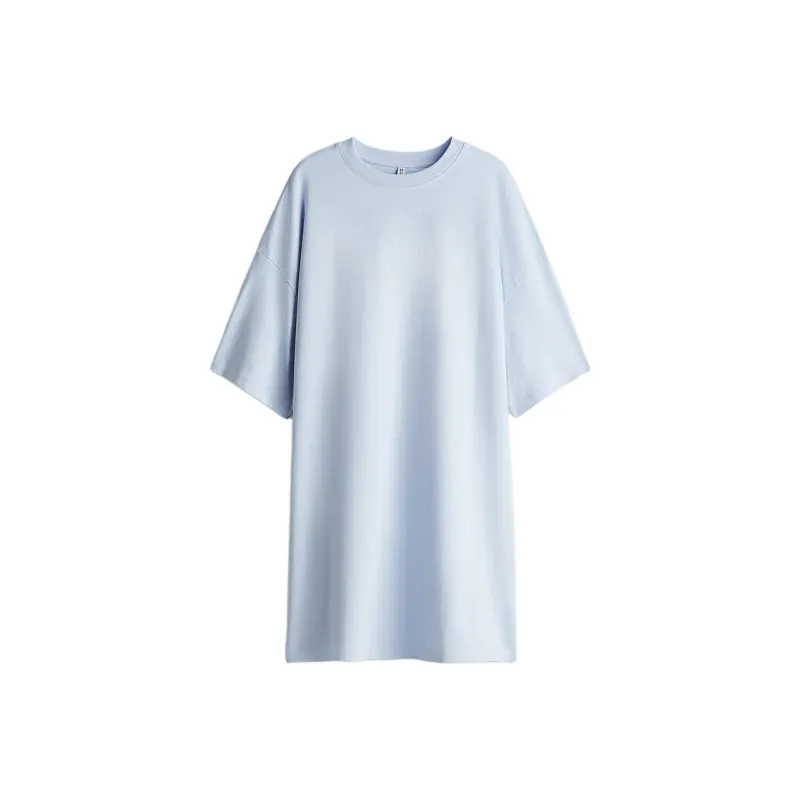 H&M Short Sleeved Dresses Women's Light Blue-0