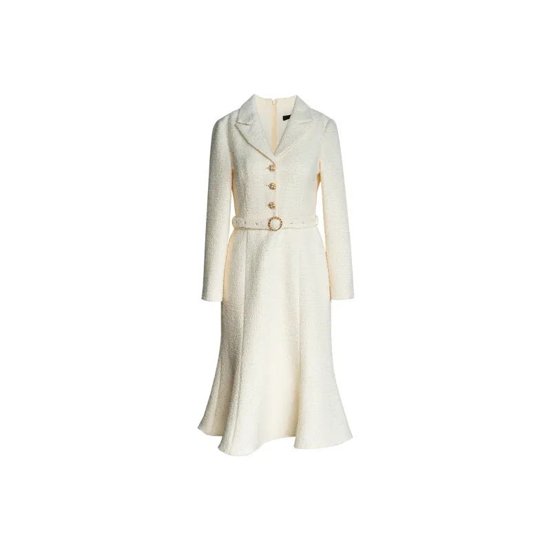 ROEYSHOUSE Long Sleeved Dresses Women's Ecru-0