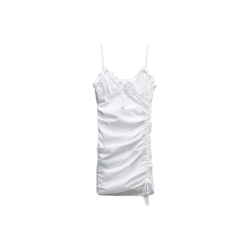 ZARA Slip Dresses Women's White-0