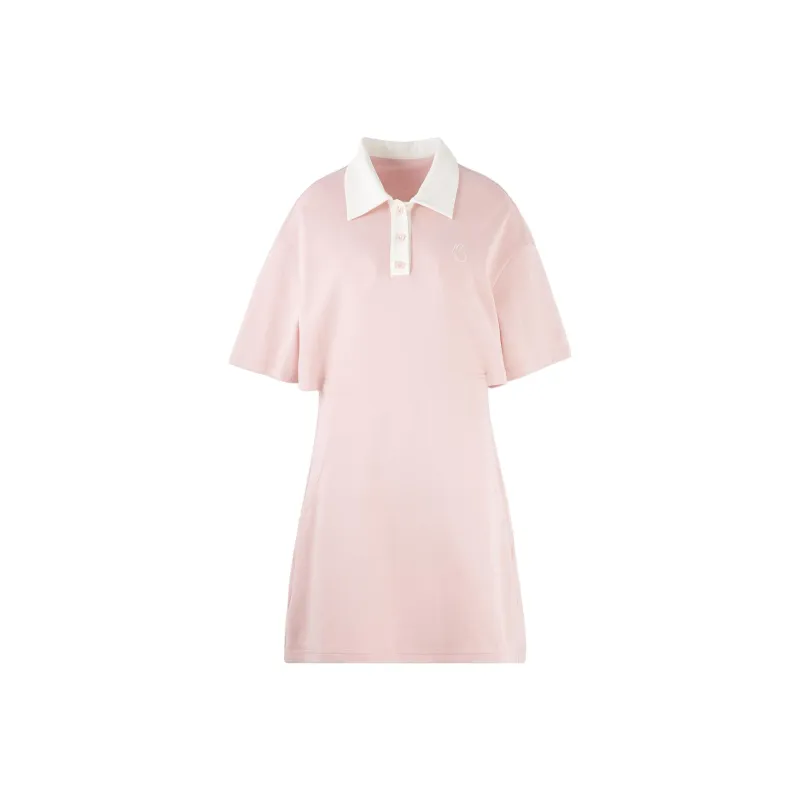 BASIC HOUSE Short-Sleeved Dresses Women's Pink-0