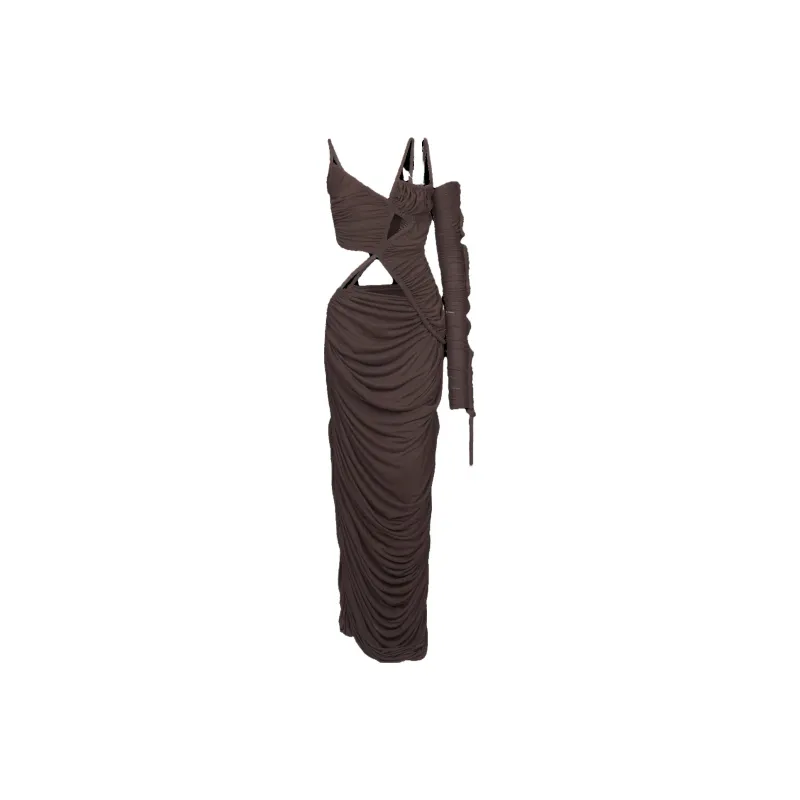 BALMAIN Long-Sleeved Dresses Women's Brown-0