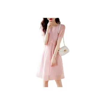 Still Quiet Short Sleeved Dress Women's Pink