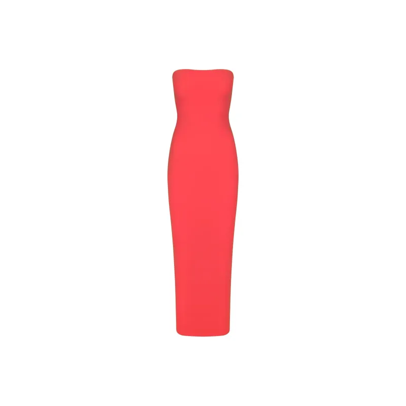 SKIMS FITS EVERYBODY TUBE DRESS Sleeveless Dress Women's Poppy/Strawflower-0