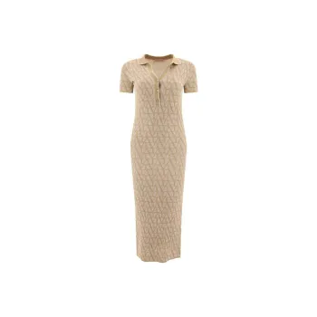 Valentino Toile Iconographe Jacquard Short Sleeved Dress