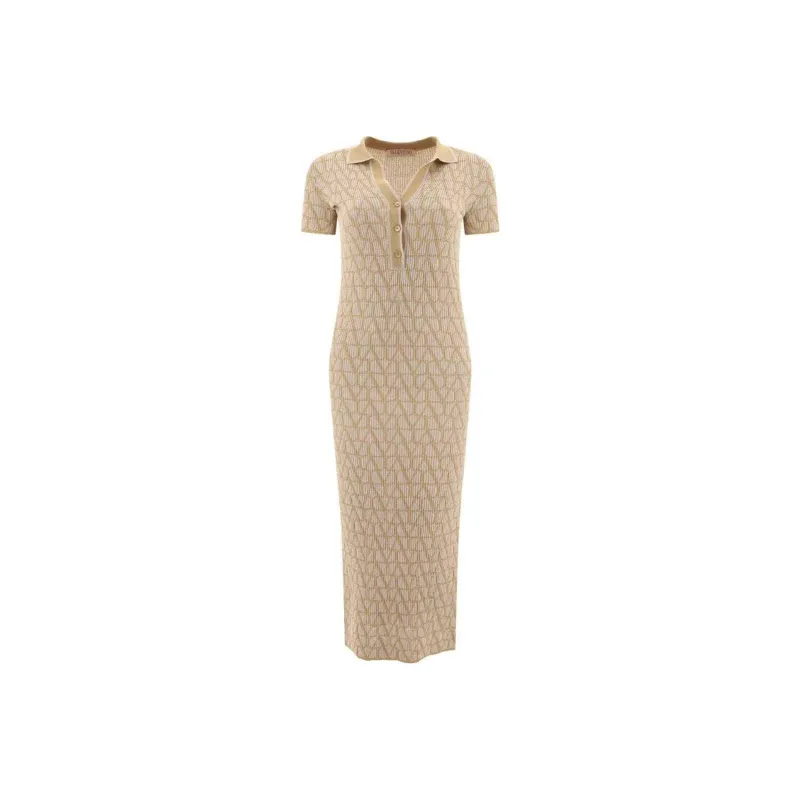 Valentino Toile Iconographe Jacquard Short Sleeved Dress-0