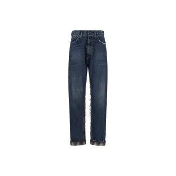 Maison Margiela Vintage Checkered Detailed Jeans