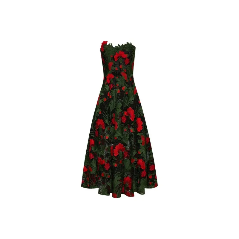 OSCAR DE LA RENTA SS24 Sleeveless Dress Women's Red-0