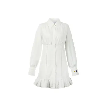 Valeria Obbaco Long Sleeved Dresses Women's White