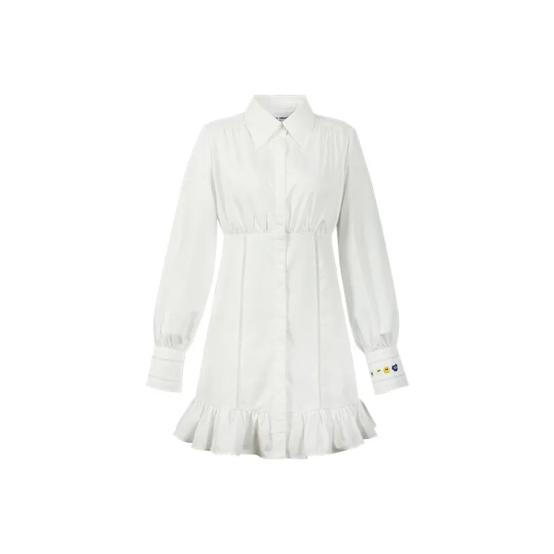 Valeria Obbaco Long Sleeved Dresses Women's White-0