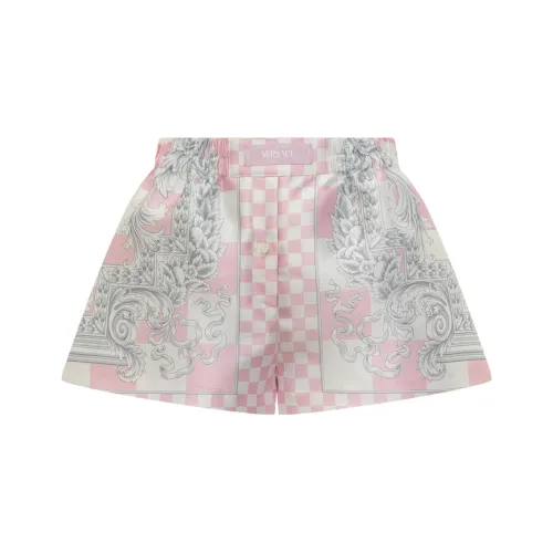 VERSACE Shorts 'Pastel Pink/White/Silver'