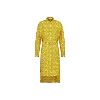 DIOR Long Sleeved Dresses Women's Yellow