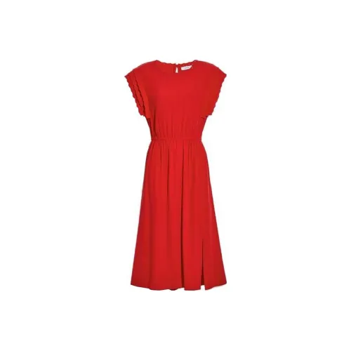 COACH SS23 Short Sleeved Dresses Women's Red