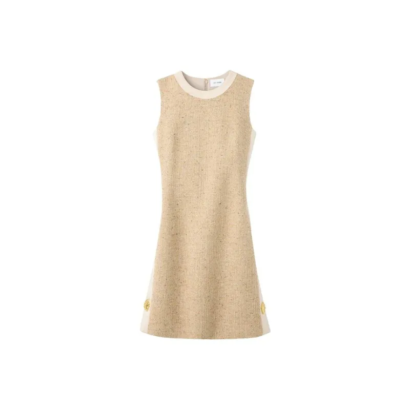 St. John Panelled Tweed Shift Dress-0