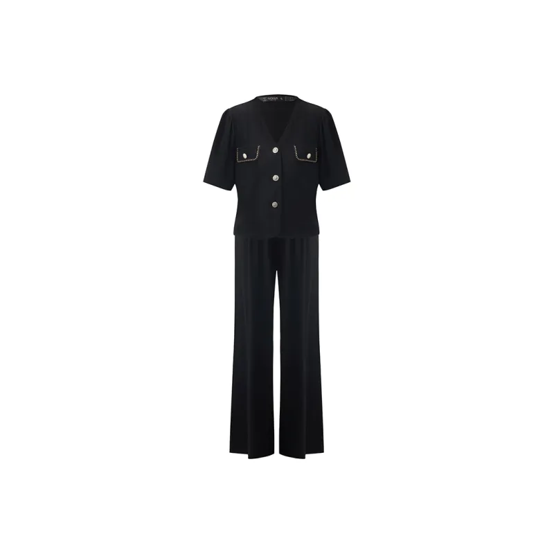 GOELIA Casual Suit Women's Black-0