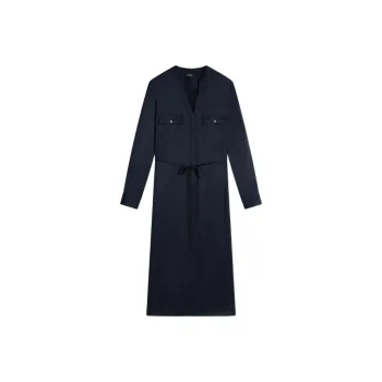 THEORY Long-Sleeved Dresses Women's Deep Sea Blue