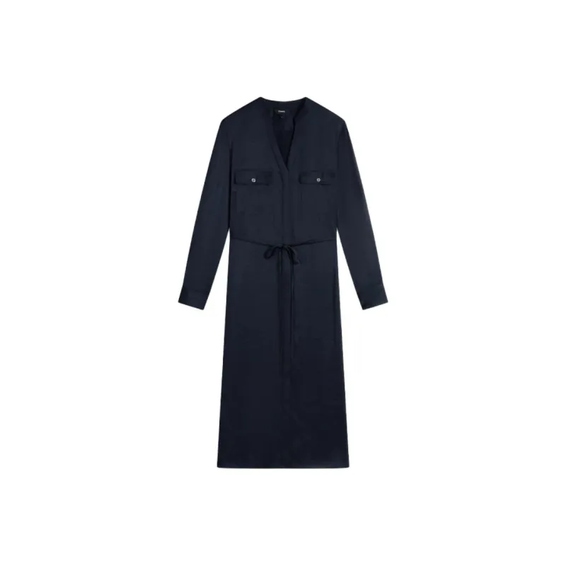 THEORY Long-Sleeved Dresses Women's Deep Sea Blue-0