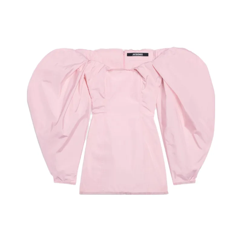 Jacquemus La Robe Taffetas Dress Light Pink-0