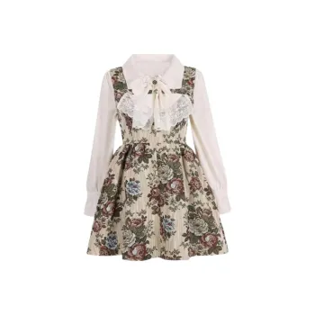 AFGGD Long Sleeved Dresses Women's Oat Rose