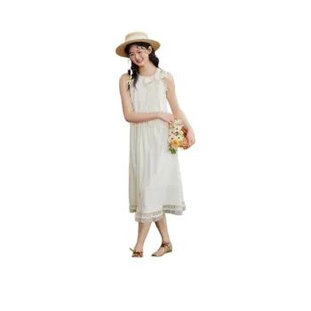 ZIHAN Sleeveless Dress Women's Beige Gold