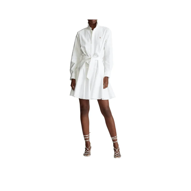 Polo Ralph Lauren SS23 Long Sleeved Dress Women's White-0