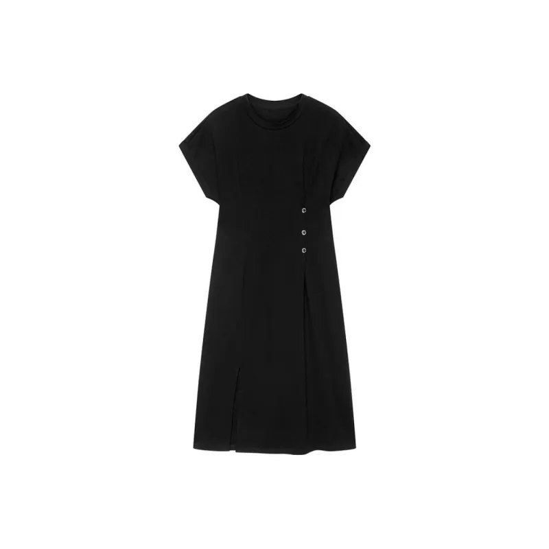 DKNY SS24 Short Sleeved Dress Women's Black-0