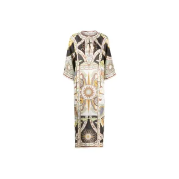 TORY BURCH Graphic print Linen Midi Dress