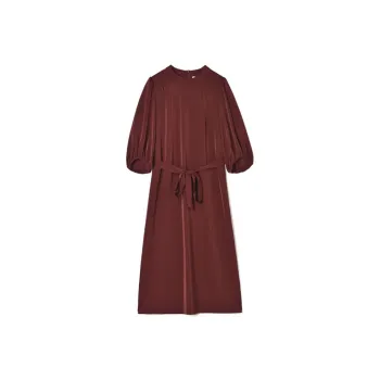 Mapping Short Sleeved Dresses Women's Brick Red