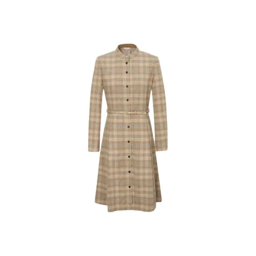 HAZZYS Long Sleeved Dress Women's Beige