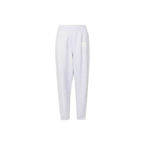 Alexander Wang Essential Terry Classic Puff Paint Logo Sweatpant Light Heather Grey