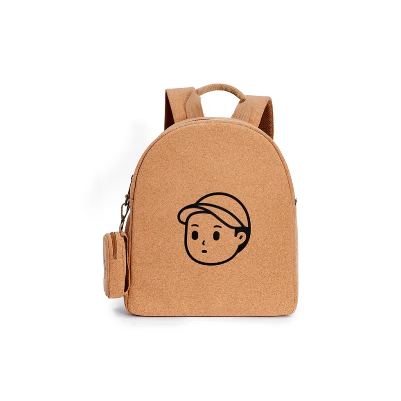 Finerworld Cork Backpack Medium Size Unisex Cow Leather Paper-0