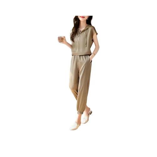 Mo Han Yi Mei Casual Suit Women's Khaki