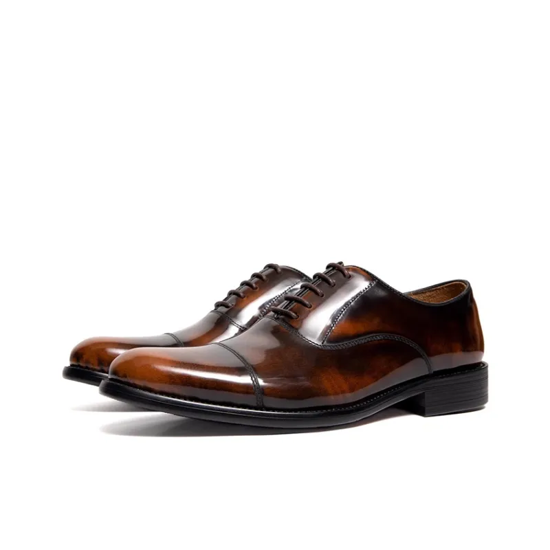 Bansley Dress Shoes Men Low Top Black-2