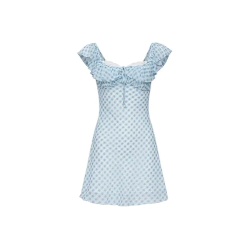 MA JOURNEE Short Sleeved Dress Women's Light Blue