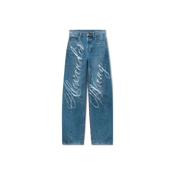 Alexander Wang Laser Distressed Logo Jeans