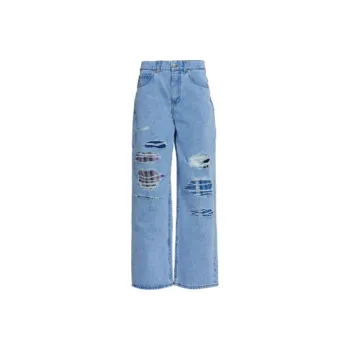 MARNI Mohair Patch Denim Jeans 'Illusion Blue'