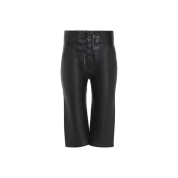 Chloé Lace up Leather Capri Trousers