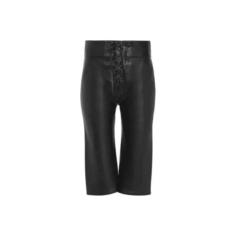 Chloé Lace up Leather Capri Trousers-0