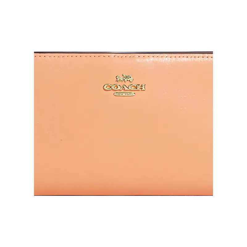 COACH Slim Wallet Leather Card Holder, Wallet Medium Size Women's Nude Pink-3