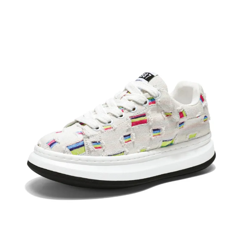 AD Height Increasing Breathable Low Top Skateboard Shoes Men's-2